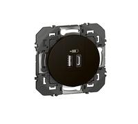 Legrand - Cargador USB Doble Tipo A y C 3A 15W Dooxie - Negro