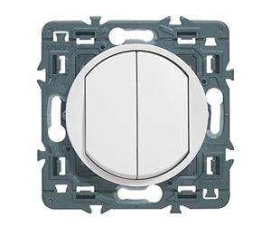 Legrand Celiane LEG99721 - Interruptor doble (10 A, sin componer), color negro