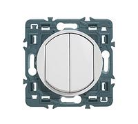 Legrand Celiane LEG99731 - Pulsador doble (6 A, para empotrar), color blanco