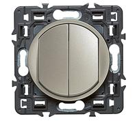 Legrand Celiane LEG99771 - Interruptor doble (10 A, titanio)