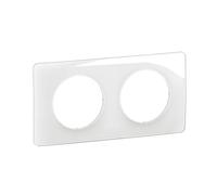 LEGRAND Céliane - Placa de acabado para enchufes e interruptores Céliane - 2 postes - Blanco esmaltado