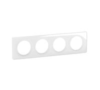LEGRAND Céliane - Placa de acabado para enchufes e interruptores Céliane - 4 posiciones - Blanco esmaltado