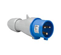LEGRAND, Conector CEE 32 A, azul de 3 pines (2P + PE), 6 h (230 V/32 A), protección IP44, IK09, 090107
