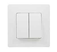 Legrand 396471 NL Doble Conmutador, BL Monobloc, Blanco, Individual