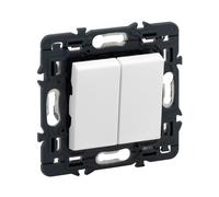 Legrand Doble interruptor Valena 10AX 230V Blanco 741244