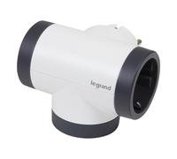 Legrand Dominó Giratorio Premium Tope de Contacto 2x2P+A Blanco (Enchufe Europeo) - 694522 [10 Piezas]