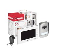 Legrand, Easykit WiFi, Kit de Videoportero Conectado, 2 hilos, Monitor a color de 7" y Placa de Calle Cámara Gran Angular, Control Mediante App, 1 o 2 Unidades Familiares, Blanco, 360910