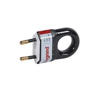 Legrand, Enchufe clavija, Schuko, Negro | Enchufe clavija 2P 10A, con Anillo Tirador para Fácil Extracción, Negro 050314