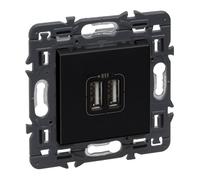Legrand Enchufe Con 2 Puertos USB Tipo A Dispositivo Completo Negro - 741431