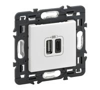 Legrand Enchufe Con 2x USB Tipo C Dispositivo Completo Blanco - 741232