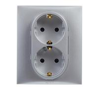 Legrand Niloé Step Enchufe doble (Aluminio, x 2, Plástico, Montaje en la pared)