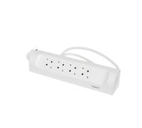 Legrand Enchufe Montable a 90 Grados 4X2P+A 1M Blanco (Enchufe Europeo) - 694501 [5 Piezas]