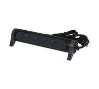 Legrand Enchufe Premium 4x2P con cable de 3m - Negro (Enchufe Europeo) - 049460 [5 Piezas]