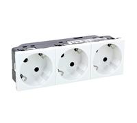 Legrand Enchufe Schuko doble 3x2PTT 6M 077253 Blanco