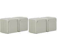 Legrand Forix 782394 -Enchufe doble de pared 16 A, Superficie, IP44 impermeable, con tapa de color gris (Paquete de 2)