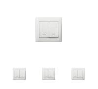 Legrand Galea Life 777014 - Gl-Tecla Doble Persianas Blan (Paquete de 4)
