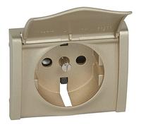 Legrand galea life - Tapa para toma 2 polos+tierra lateral obturador galea titanio