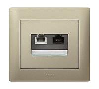 Legrand galea life - Tapa para toma rj45 1-2sal. 30 galea titanio