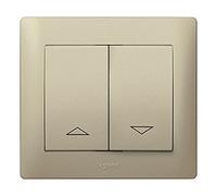 Legrand galea life - Tecla mando persiana doble interruptor pulsador galea titanio