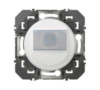 LEGRAND | Interruptor Automático Universal Composable Sin Neutros 100W Led Dooxie Blanco, Detector De Movimiento Infrarrojo Pasivo, Control Remoto Posible, Sensibilidad Y Brillo Ajustables