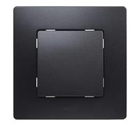 LEGRAND Interruptor Conmutador 10A, Gama Niloé Monobloc, Mecanismo Completo con Marco, Negro, 396494