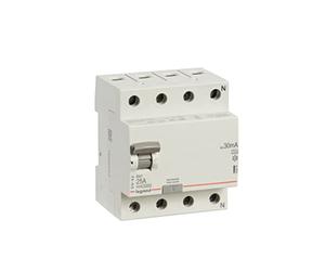 LEGRAND, Interruptor de circuito FI, tipo A, corriente nominal en 25 A, corriente de error nominal Idn 30 mA, tensión nominal Un 400 VAC, frecuencia nominal 50 Hz, interruptor diferencial de corriente