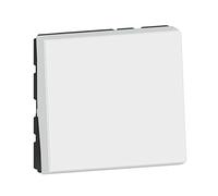 LEGRAND Interruptor de encendido/apagado iluminado, mosaico de fácil iluminación, luz indicadora suministrada ya con pin, conexión rápida sin herramientas, acabado blanco brillante