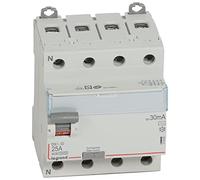 LEGRAND Interruptor Diferencial, 4P, 25 A, sensibilidad de 30mA, clase AC, DX4, 411660E