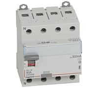 LEGRAND Interruptor Diferencial, 4P, 40 A, sensibilidad de 300mA, clase AC, DX3, 411665E