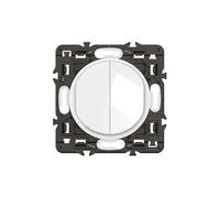 LEGRAND - Interruptor doble o de ida y vuelta - 10 A - Control de iluminación completo - Para completar con una placa - Blanco
