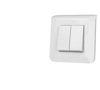 Legrand 099201 099201 - Interruptor doble (10 A/250 V, 2 módulos, con placa y fijación de tornillos, fácil conexión, 82 x 82 x 24 mm), color blanco