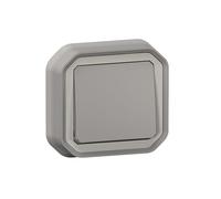 Legrand - Interruptor o conmutador 10A - Plexo - Estanco IP55 - Control de iluminación completo listo para instalar - Montaje empotrado - Gris - 069811LE