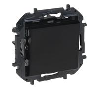 LEGRAND Interruptor o conmutador componible 10AX para instalación empotrada, Gama Niloé Step, Color Antracita, 398222B