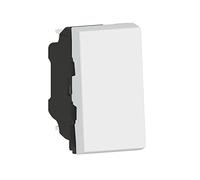 Legrand 99404 empotrable Simple o conmutador Easy-LED 10 A - 1 módulo Gama Mosaic - Interruptor Blanco Todo en uno para función Luminosa o indicador