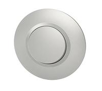 Legrand - Interruptor o interruptor de ida y vuelta dooxie 10AX 250V ~ viene con placa redonda de aluminio con anillo efecto cromo