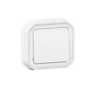 Legrand - Interruptor o marcha y vuelta impermeable Plexo 10A viene completo para montaje empotrado con garras blancas
