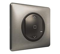 Legrand - Interruptor para persiana enrollable con cable para instalación conectada Céliane with Netatmo con placa de metal de tungsteno