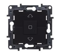 LEGRAND Interruptor para persianas 6AX para instalación empotrada, Gama Niloé Step, Color Antracita, 398246