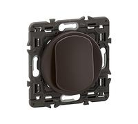 LEGRAND - Interruptor simple o de encendido y apagado Tecla ancha de celiane - 10 A - Control de iluminación - Listo para instalar - Negro