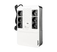 Legrand Keor 310084 - Inversor multiplug con 6 Tomas de Corriente e Interruptor Integrado, autonomía de 10 a 15 Minutos, Corriente 2P + T, 800 VA, 480 W