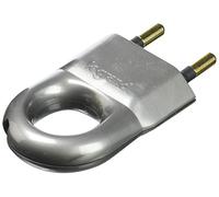 Legrand LEG50165 - Clavija macho (sin toma de tierra, con anilla de extracción, 6 A), color aluminio