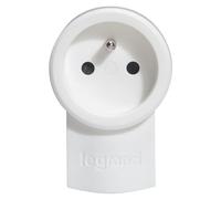 Legrand LEG50461 - Enchufe de doble función (250 V, 16 A, 2 pines y toma de tierra), color blanco