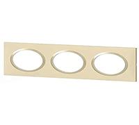 Legrand leg600813 3P placa cuadrada dooxie 3 orificios, acabado Dune