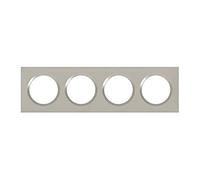 Legrand leg600824 4P placa dooxie cuadrada 4 orificios, acabado pluma