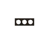 Legrand leg600883 pl 3P estilo placa dooxie cuadrada 3 orificios, acabado efecto madera ébano