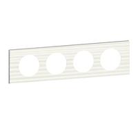 Legrand LEG69014 - Serie céliane placa de material 4 veces, estriado corian
