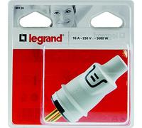 Legrand LEG90128 - Hoja plexo 2p + t 16 A con anillo gris