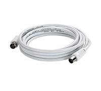 Legrand LEG91025 - Cable alargador para TV (1 clavija hembra y 1 macho, 5 m, 9,52 mm de diámetro), color blanco