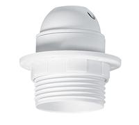 Legrand LEG91135 - Casquillo de plástico con anilla (salida de cable en el lateral, para bombillas E27), color blanco