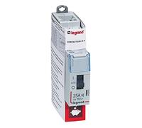 Legrand LEG92701 - Interruptor HC (25 A, 230 V) | 25A, 230V~, bipolar 2F, 1 módulo, carril DIN, IP2X, gris RAL 7035, libre de halógenos, -25to60°C, acepta peine de